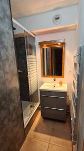 bathroom and shower